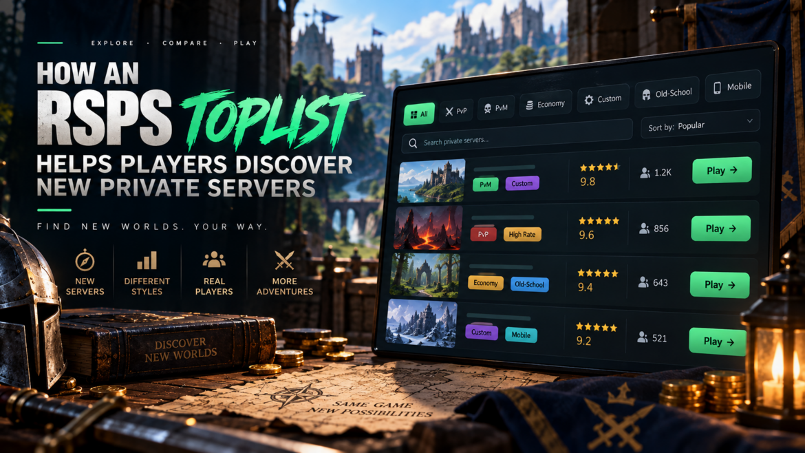 How an RSPS Toplist Helps Players Discover New Private Servers
